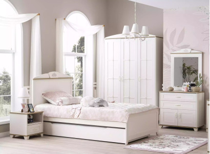 Childrens bed Wooden bed Functional bed Extendable Bed 100 Wood White new