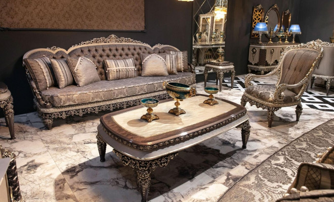 Taupe Classic Chesterfield Sofa set 3+1+1 Seater Luxury Couches
