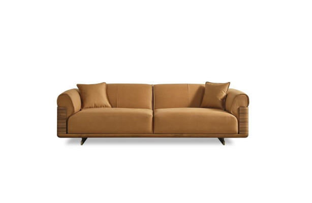 Sofa set Complete e Couch set Upholstered sofa Brown Fabric fabric sofa