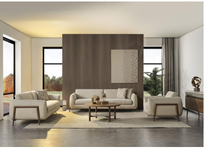 Luxury couches upholstered sofa beige complete e three-seater armchair 3-piece sofas