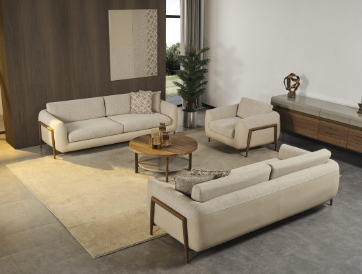 Luxury couches upholstered sofa beige complete e three-seater armchair 3-piece sofas
