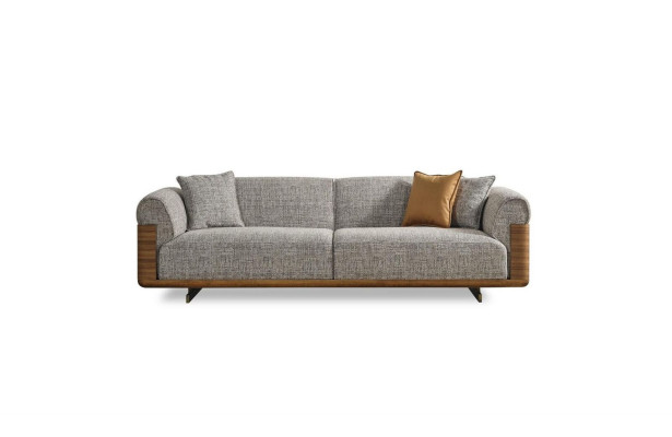 Couches Upholstered Sofa Gray Complete e Three-Seater Armchair Modern 2-Piece Sofas