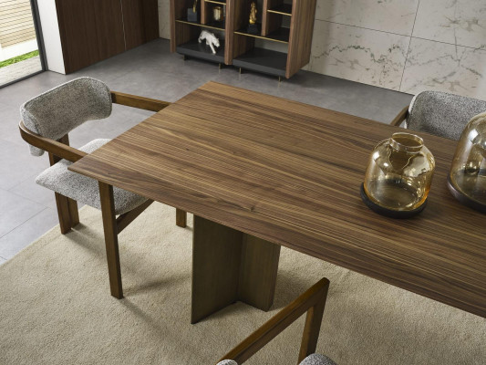 Suite Dining table Dining corner Dining set Set 7 pieces Dining room Brown Wood