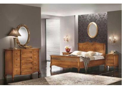 Bed 2x Bedside tables Chest of drawers 5 pieces. Set Bedroom Italian Furniture