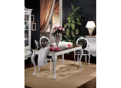 Design Dining room Wooden furniture 4x Chair White Table Dining set Dining set 5 pieces