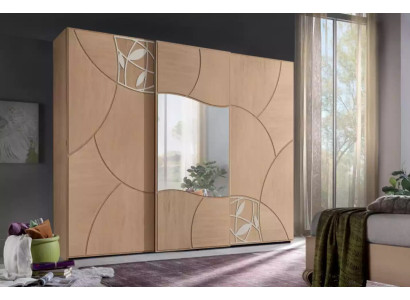 Wardrobe Sliding Doors Bedroom Wardrobe Wall Wood Mirror new