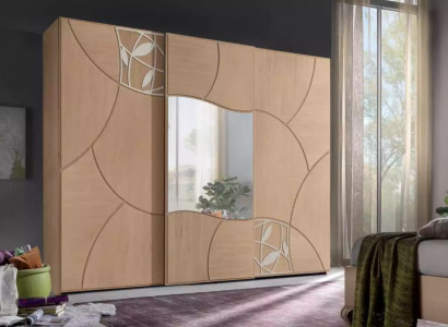 Wardrobe Sliding Doors Bedroom Wardrobe Wall Wood Mirror new
