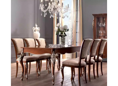 Dining room Set 6x Chairs Dining set Wood upholstered chair Luxury Chair new