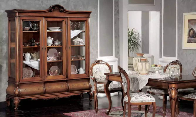 Living room Display case Classic wooden furniture with tailor-made drawers Display case