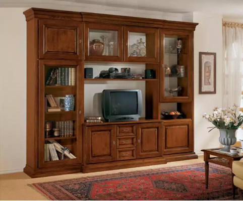 Living room Furniture Wall unit classic Italian style Wood Furniture new