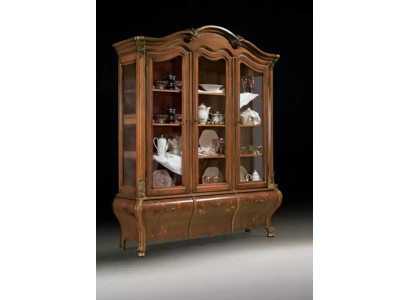 Luxury Wood Display case Sideboard Design Cabinets Brown Italian Furniture