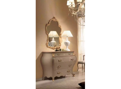 Chest of drawers Mirror Group Wooden Design Side Cabinet Wardrobe Furniture Set 2pcs