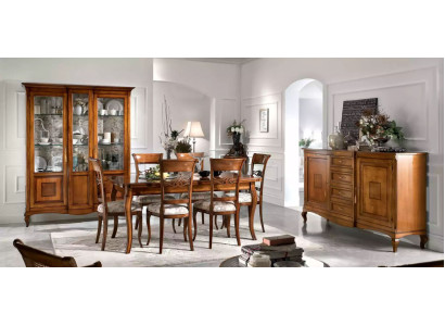 Dining table 6x chairs Dining room Dining set Wood Sideboard 9-piece suite