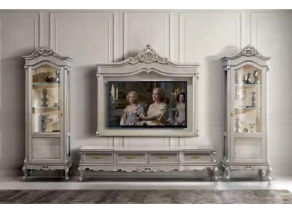 Group TV-cabinet Lowboard TV Stand Gray Living room Set 4-piece Wall unit new