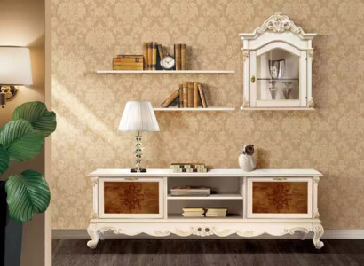 Wall unit Shelves Living room Wood White Wall display case Wall Shelves Italy new