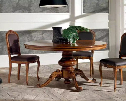 Complete Set Dining table 4x Chairs Dining room Set Ess Group Wood Table new 5pcs