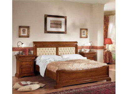 Bedroom Complete Bed 2x Bedside tables Set Luxury Furniture 3pcs. Brown