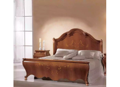 Bed Wooden Double Bed in Classic n Style Luxury Design Bedroom Beds