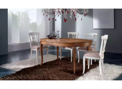 Dining set Dining table 4 x Chairs Set Classic Dining set Brown 5 pieces.