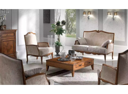 Living room Set Armchair Coffee table Sofa 2 Seater Upholstery Seater Luxury Beige new