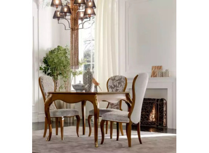 Luxury Dining room Set Brown Suite Classic Table 4x Chairs Sets 5pcs