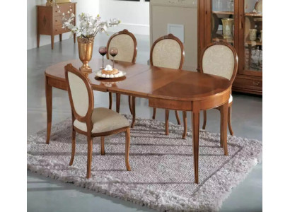 Dining table 4x Chairs Chair Dining room Set Dining set Table Brown Suite