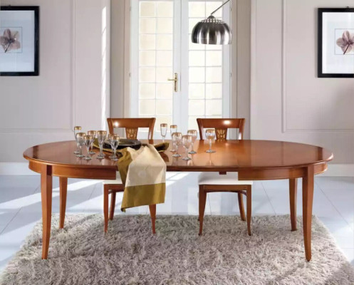 Italian Furniture Designer Wood Table Seat Dining Room 4x Chair Suite