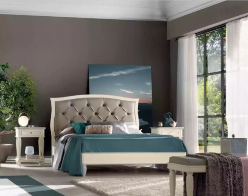 Bed 2x Bedside tables 3 pcs. Bedroom Set Design Modern Luxury Group