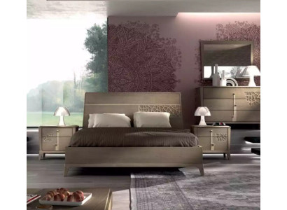 Bed Bedroom Sets Designer Luxury Complete's 2x Bedside tables 3 pcs.