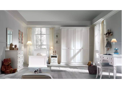 Youth Children Room Set Bedroom Modern Bed Bedside table Table 5pcs.