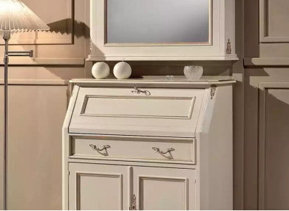 White Chest of drawers with Mirror Classic r Stil Furniture Set 2-piece Sideboard Chests of drawers