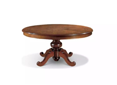 Dining table Brown Round Classic Dining room Luxury Wood Tables Design new