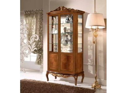 Luxury Display Case Fancy Furniture Wardrobe Showcases Glass Wood Cabinets