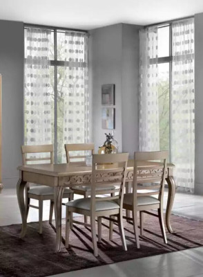 Design Dining room Set Dining table 8pcs Wood Furniture Sideboard 4x Chairs new