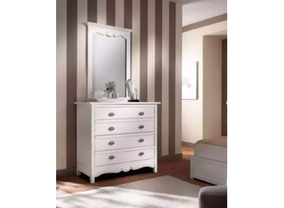 Wood Italian Dsigner Furniture 2-piece set furniture style luxury chest of drawers with mirror