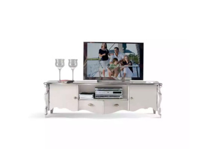 TV Stand TV-cabinet Lowboard Classic White Wood Modern Living room new