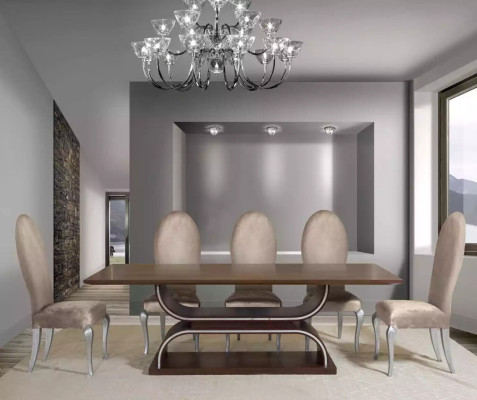 Complete Set Dining table 6x Chairs Dining room Set Ess Group Wood Table 7pcs