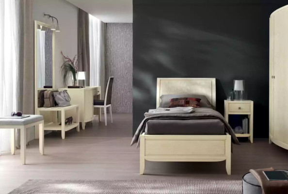 Luxury Bedroom Set Bedside table Bed 2tlg.Complete Set Design Furnishings new