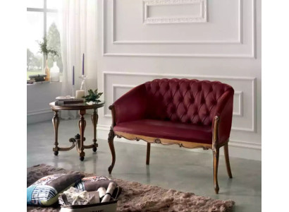 Design Chesterfield Sofa 2 Seater Couch Luxury Classic Textile Sofas