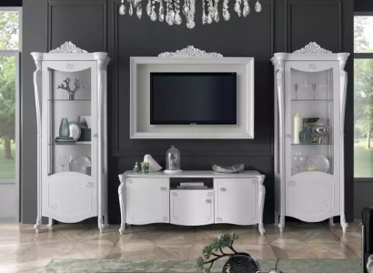 Wall unit White Style Design Lowboard TV Frame Glass Wardrobe TV cabinet tv new