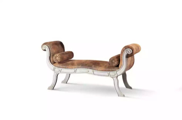 Classic Bench seat Stool Designer Seat Furniture Upholstered Bench Stool Brown