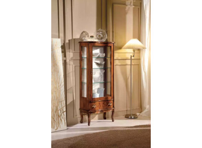 Classic Display case Luxury Furniture Glass Doors Living room Furnishings Brown
