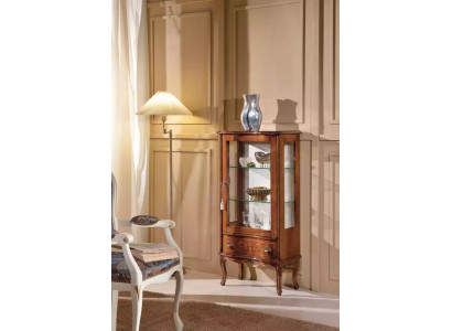 Classic Wood Glass Display case Luxury Living room Designer Glass Display Cabinet Furniture
