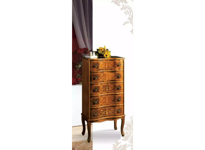 Classic High Chest Brown Storage Furniture Living room Design