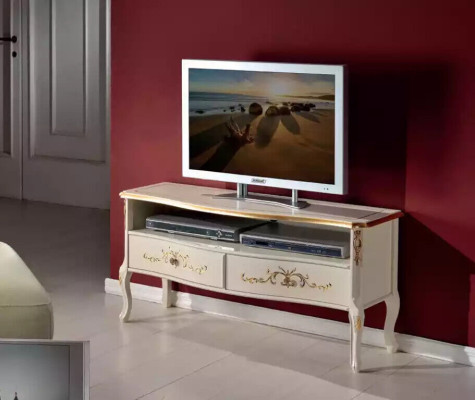 Classic r White TV cabinet -Wardrobe Wooden furniture Living room Console Design