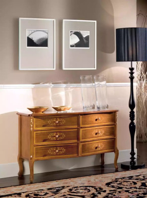 Luxurious exclusive s design brown wooden chest of drawers Classic Furniture new