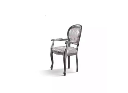Dining room chair Chair Dining room Luxury Seater Chairs Wood Fabric Silver