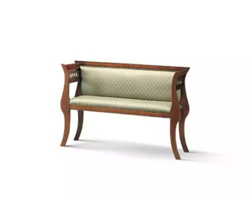 Bench seat Classic Designer Seat Furniture Living Room Upholstered Bench Brown
