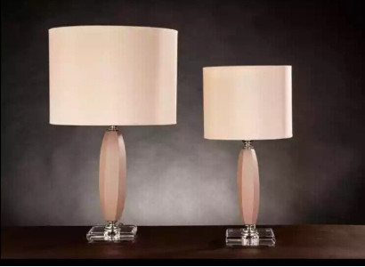 Classic Beige Crystal Table Lamp Chandelier Desk Lamp Office Lamp