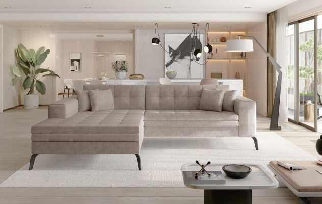 Design Living landscape L-shape Corner sofa Couch Upholstery Textile Suite Sofa Corner new